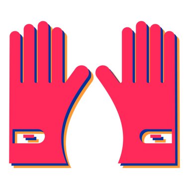 Eldiven simgesi vektör illüstrasyon grafik tasarımı