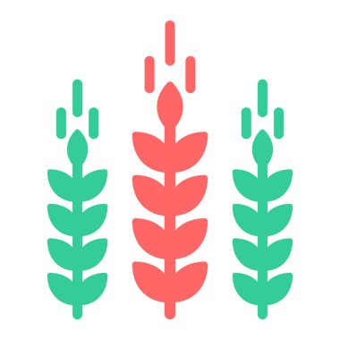 Web ve mobil uygulama tasarımınız için beyaz arkaplanda izole edilmiş buğday simgesi vektörü, mısır logosu kavramı