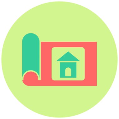 Şablon simgesi, vektör illüstrasyonu basit tasarım 