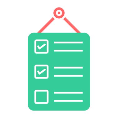 Kontrol listesi simgesi vektör illüstrasyonu