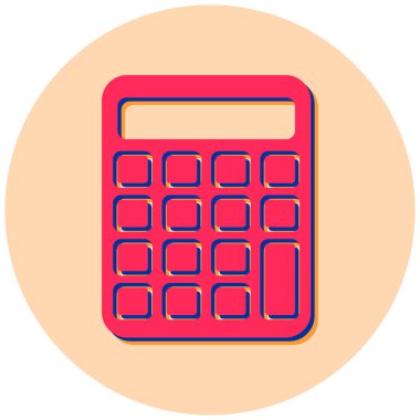 Hesap makinesi. Web simgesi basit illüstrasyon