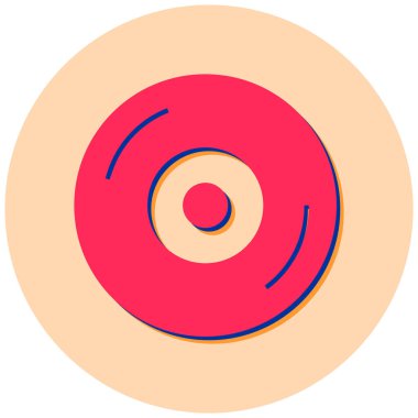 CD mi? Web simgesi basit illüstrasyon