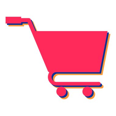 Alışveriş arabası ikonu. vektör illüstrasyonu