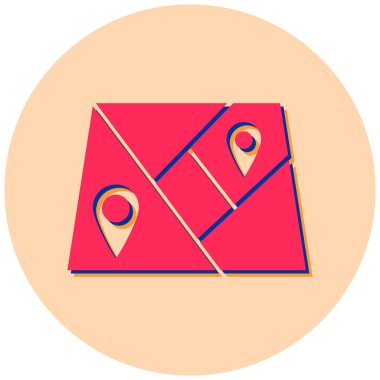 konum. Web simgesi basit illüstrasyon