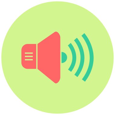 Ses. Web simgesi basit illüstrasyon