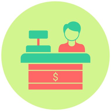 Nakit Sayacı düz vektör simgesi.