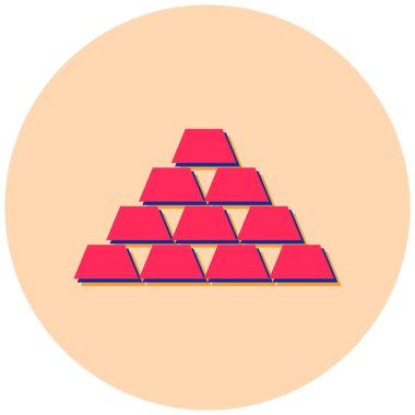 Piramit. Web simgesi basit illüstrasyon