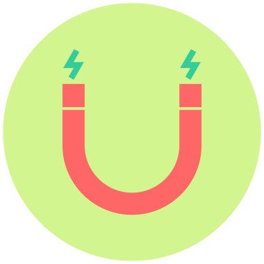 Mıknatıs Web simgesi basit illüstrasyon