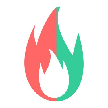 ateş alevi simgesi vektör illüstrasyon tasarımı