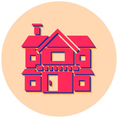 Ev. Web simgesi basit illüstrasyon