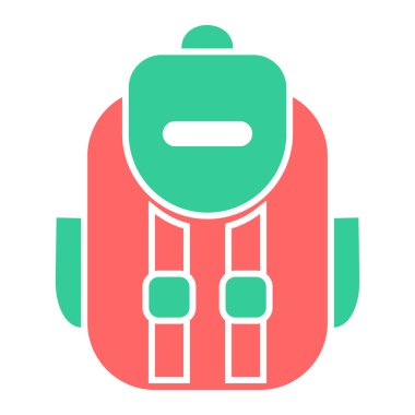 Sırt çantası. Web simgesi basit illüstrasyon