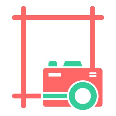 Kamera. Web simgesi basit illüstrasyon