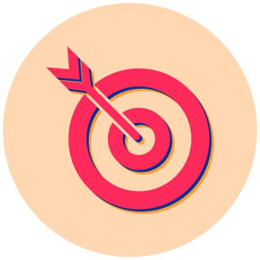 Hedef. Web simgesi basit illüstrasyon