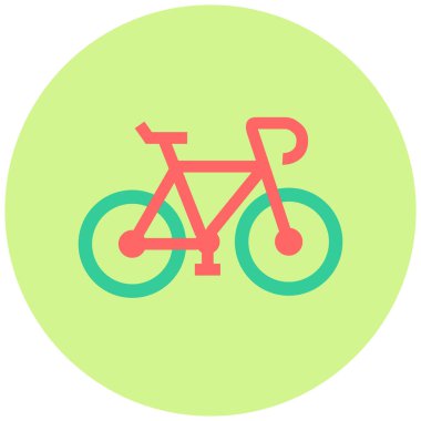 Bisiklet. Web simgesi basit illüstrasyon 