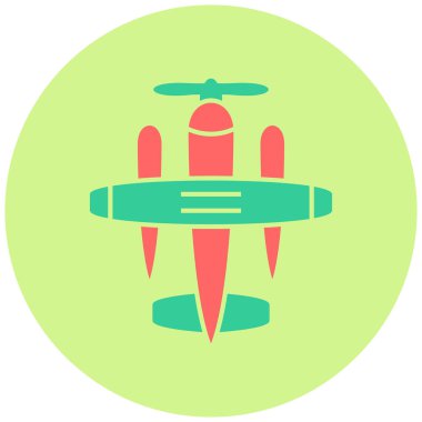 Deniz uçağı. Web simgesi basit illüstrasyon