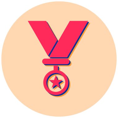 Madalya. Web simgesi basit illüstrasyon