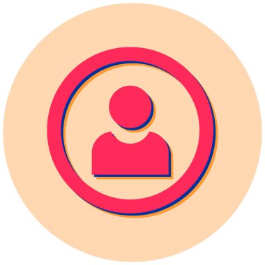 kullanıcı. Web simgesi basit illüstrasyon