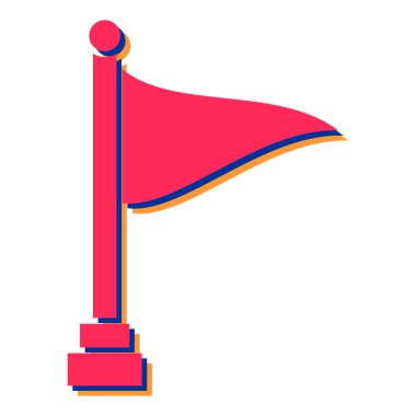 bayrak ikonu vektör illüstrasyonu