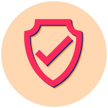 Kalkan. Web simgesi basit illüstrasyon