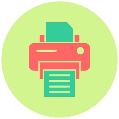 Yazıcı. Web simgesi basit illüstrasyon