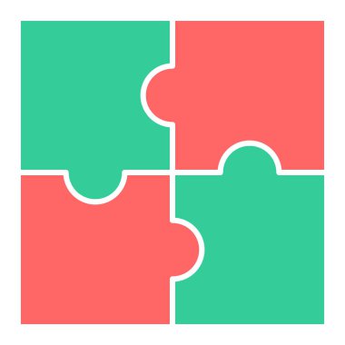 Bulmaca simgesi vektör çizimi