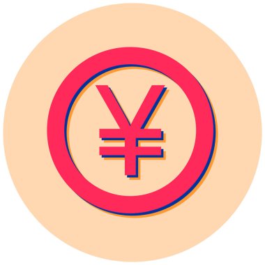 yen. Web simgesi basit illüstrasyon