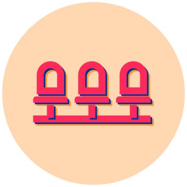 Şömine. Web simgesi basit illüstrasyon