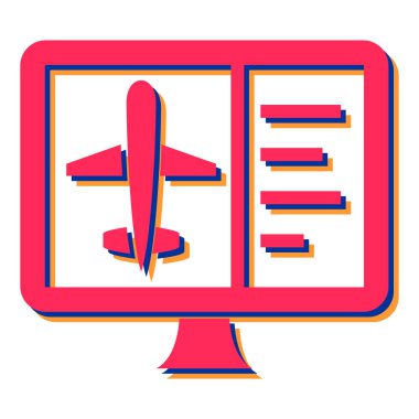 uçak ikonu vektör illüstrasyonu