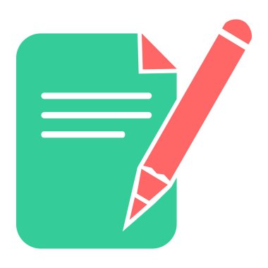 Belge. Web simgesi basit illüstrasyon