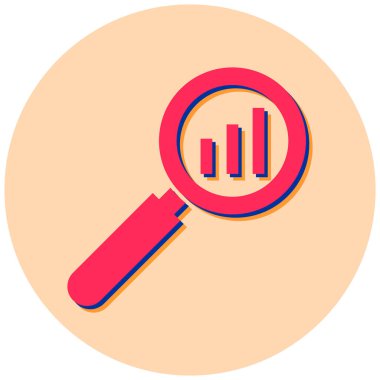 Analiz. Web simgesi basit illüstrasyon