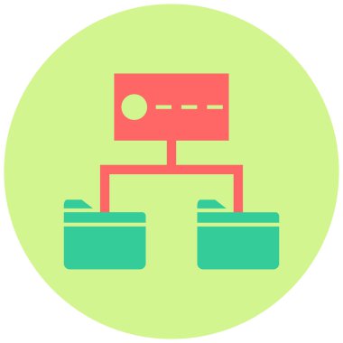 Dosya sunucu. Web simgesi basit illüstrasyon