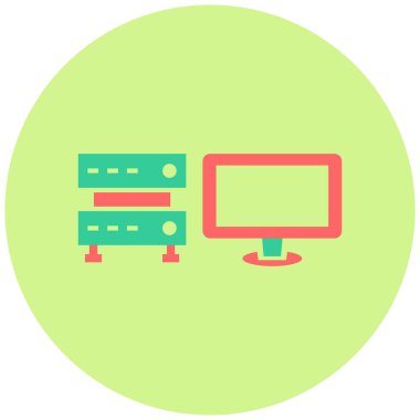 sunucu izleme simgesi, vektör illüstrasyonu basit tasarım 