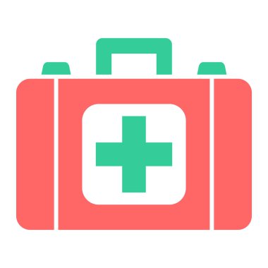 İlk yardım kiti simgesi vektör illüstrasyon grafik tasarımı