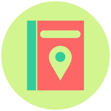 Seyahat rehberi. Web simgesi basit illüstrasyon