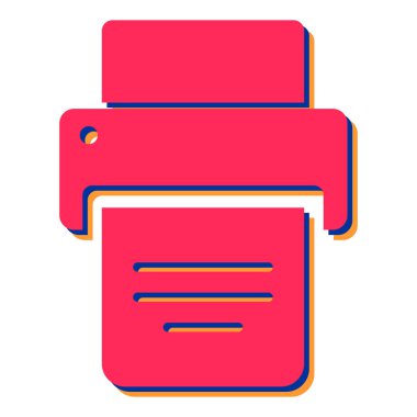 Yazıcı. Web simgesi basit illüstrasyon