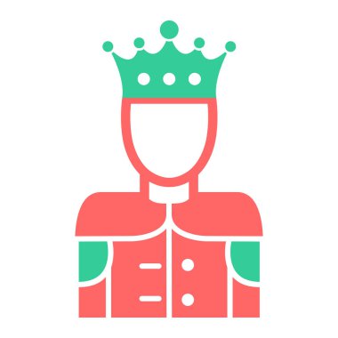 Bir kral simgesinin vektör illüstrasyonu