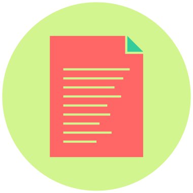 Belge. Web simgesi basit illüstrasyon