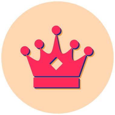 taç simgesi vektör illüstrasyonu