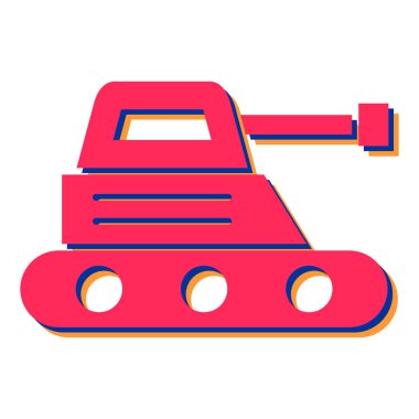 Tank ikonu. vektör illüstrasyonu