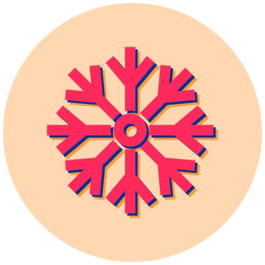 Kar tanesi. Web simgesi basit illüstrasyon