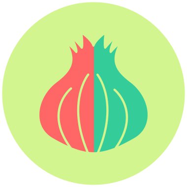 Sarımsak. Web simgesi basit illüstrasyon