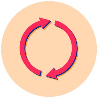 Yenile. Web simgesi basit illüstrasyon