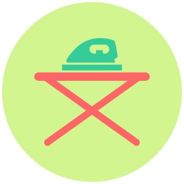 Ütü masası. Web simgesi basit illüstrasyon