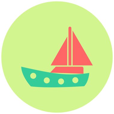 Yat. Web simgesi basit illüstrasyon