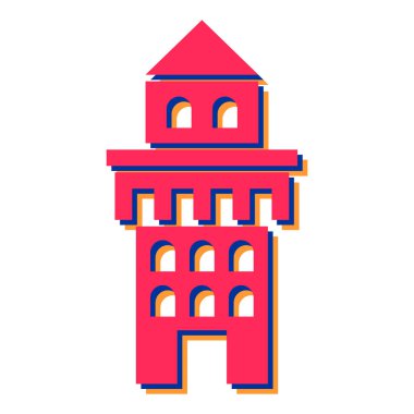 kale ikonu vektör illüstrasyonu