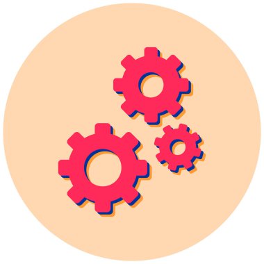 Dişliler. Web simgesi basit illüstrasyon