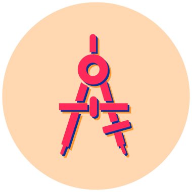 Pusula. Web simgesi basit illüstrasyon