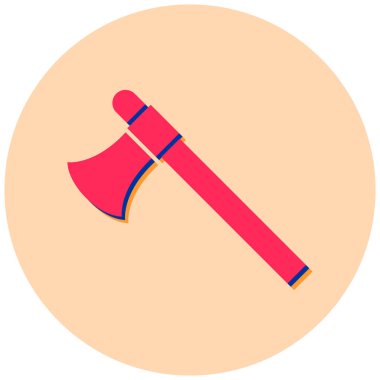 Bir balta simgesinin vektör illüstrasyonu