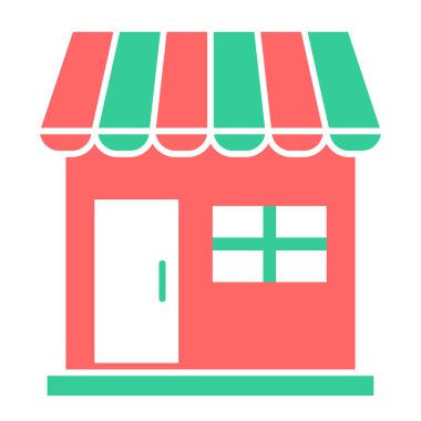 Mağaza. Web simgesi basit illüstrasyon