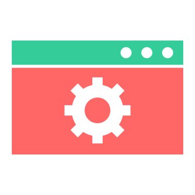 Web sayfası tarayıcı simgesi. İndirme arayüzü için seo optimizasyon vektör simgelerinin basit çizimi